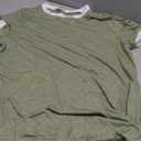 Womens T Shirt Short Sleeve Crew Neck Basic Color Block Tee Tops Size L