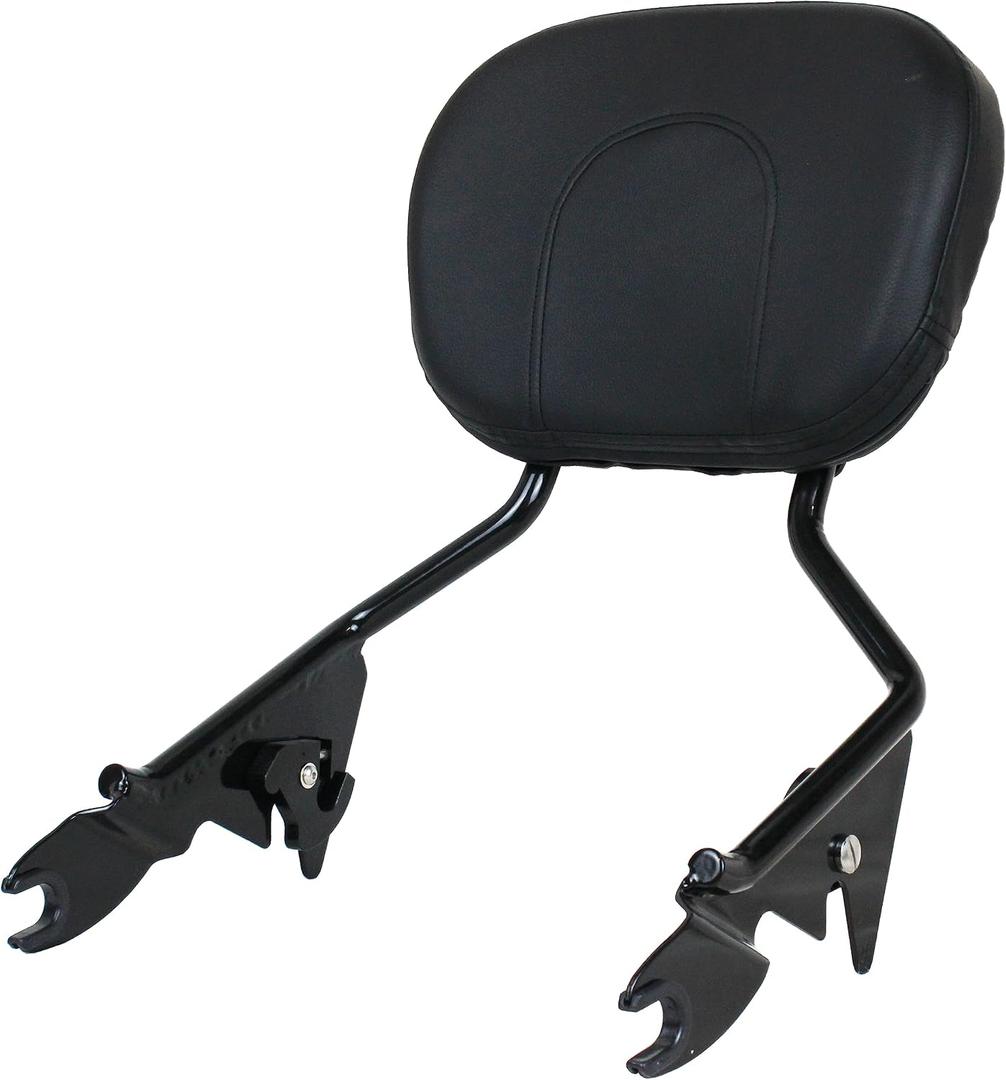 YHMOTO Detachable Sissy Bar Passenger Rear Backrest Compatible for Harley Davidson Touring Street Glide Road King Electra Glide 2009-2025 (Black)