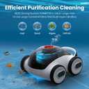 Cordless Robotic Pool Cleaner, Automatic Pool Vacuum with App, Lasts up to 240 Mins, Ultra-fine Dual Filter Ideal for Above/In-Ground Pools up to 1,076 Sq.ft