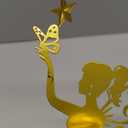Solar Garden Statues Outdoor Decor, Fairy Moon Figurine Light Stake, Housewarming Ornament for Patio, Lawn, Yard, Pathway - Unique Gift Ideas for Gardening Mom Grandma