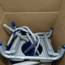 Drop Arm Bedside Commode, Commode with Padded Seat and Backrest, 500lbs Capacity, 5.81QT Removable Bucket, Adjustable Height Portable Toilet for Adults, Gray