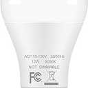 Sunsuang 6 Pack 15W A19 Non-Dimmable Light Bulbs Neutral White