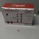 Homemate Heated Blanket Electric Throw - 50x60 Heating Blanket with 10 Fast Heat Levels 8 Hours Auto Off Soft Cozy Flannel Over-Heated Protection ETL Certification Keep Warming in Home (Grey Geometry)