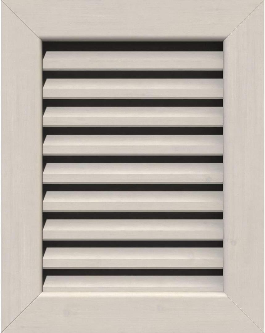 Ekena Millwork GVWVE18X2401SFPPI Vertical Gable Vent Gable Vent, 18"W x 24" (23"W x 29"H Frame Size), Pine, Primed