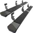 Running Boards Side Steps Compatible with 2009-2018 Dodge Ram 1500, Ram 2019-2024 1500 Classic(New Body Style Not Fit) Crew Cab, Ram 2010-2026 2500 3500 Black Textured Aluminum Nerf Bars (Alu-striped anti-slip black)