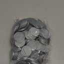 Zubebe 300 Pieces Plastic Hanukkah Gelt Coins Bulk Dreidel Menorah Star of Davids Design Coins for Hanukkah Party Favors Decorations, 6 Styles for Treasure Hunt Game(Silver)