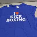 I Love Kickboxing Shirt Kickboxing Lover I Heart Kickboxing T-Shirt (Blue, M)