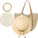 Niveaya Magnetic Hat Clip for Travel on Bag - Magnet Storage Hook, Vacation Traveling Essentials Accessory Beige