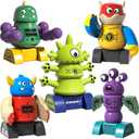 Magnetic Robot Toy for Kids 3-5, 35 PCS STEM Educational Playset with Storage Box, DIY Stacking Monster Robots, Toddler Creative Alien Toys Gift for Boys Girls (Christmas Birthday)