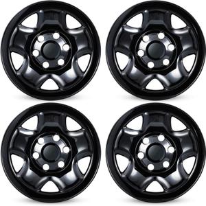Wheel Skins Compatible with Toyota Tacoma 2005-2023 16 inch Wheel Covers Set of 4 Packs (Glossy Black)