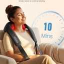 COMFIER Cordless Neck Massager with Heat, 4D Kneading Shiatsu Neck and Shoulder Massager Deep Tissue, Hands-Free Straps, FSA Eligible HSA, Mothers Day Gifts for Mom Women