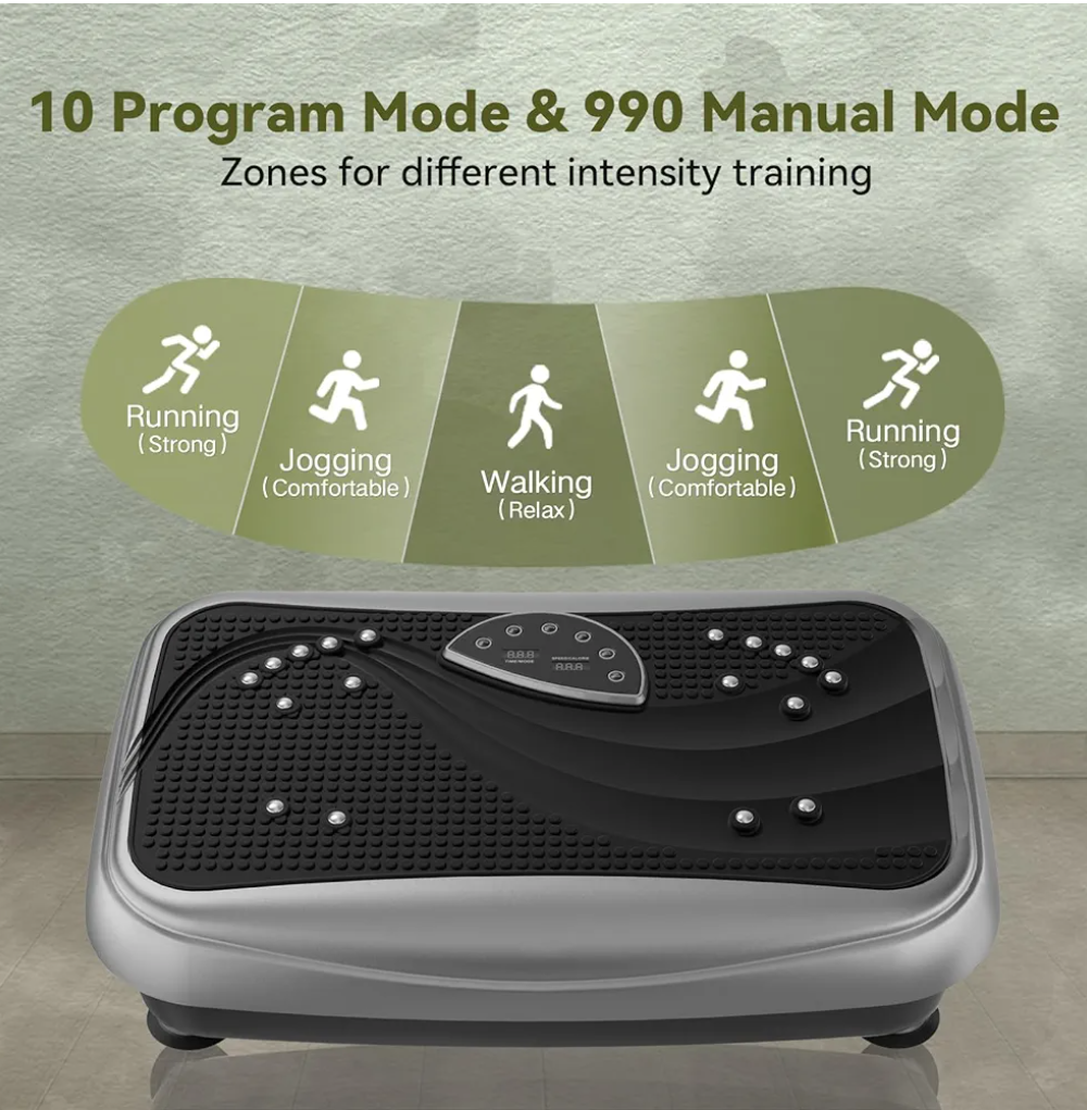 UCIN Vibration Plate Exercise Machine, Vibration Plate for Lymphatic Drainage, 330 Lbs Capacity Vibrating Plate for Weight Loss Home Fitness with Resistance Bands/Pilates Ball