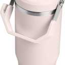 Stanley IceFlow 2.0 Fast Flow Tumbler with Handle 30 oz | Twist On Angled Spout Lid | Leakproof Water Bottle | Insulated Stainless Steel | BPA-Free | Rose Quartz