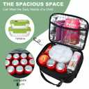 Kids Lunch Box for Boys Girls Lunch Bag Insulated Durable Lunchbox Children Lunch Tote Bag for School Black