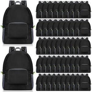 Eccliy 50 Pack Backpacks in Bulk 17 Inches Wholesale Back Pack Basic Backpack for adult Lightweight Outdoor Travel Bookbags(Black)
