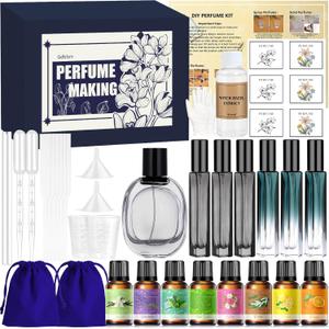 Perfume Making Kit- DIY Cologne Making Kit for Men, Make Your Own Scent with Essential Oil, Spray Bottle, Men's Fragrances Maker, Scent Set, Perfume Gifts for Women Girls Boyfriend