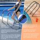 4FT Pool Handrail Covers, 48IN Patio Railing Cover with Zipper, Sleeve for Swimming Pools Inground Ladder Stand Hand Rail, Anti-Slip Cool Touch Heat Resistant, Blue