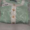 MEROKEETY Women's Summer Bodycon Sweater Dress Business Casual Outfis Short Sleeve Knit Button Formal Elegant Work Dress (Mint, XL)