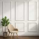 Peel and Stick Wall Molding Kit  Pre-Cut Wainscoting Panels, Set of 3 (3 Top & 3 Bottom), Ready to Assemble & Easy to Install for Interior Wall Dcor, Living Room Bedroom Accent Walls (54 x 24 in)