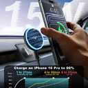 CloudValley Magnetic Qi2 15W Wireless Charger Phone Mount for Tesla Model 3 Highland Model Y Juniper, Strong Grip, 360 Adjustable, Dashboard Car Charger Holder 2025, Design for iPhone MagSafe 17-12