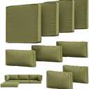 Tounosnt 9Pcs Outdoor Chair Cushions Covers Waterproof Anti-Fading for 5 Pack Patio Set Cushion Slipcovers, Outdoor Furniture Protector Cover Replacement(Cover Only)