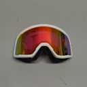 Ski/Snowboard Goggles for Men Women, OTG Snow Goggles Anti Fog 100% UV Protection Snowboarding Goggles (A01-white/Revo Red)