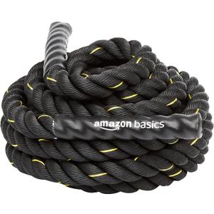 Amazon Basics Battle Rope for Home Gym Workout, Exercise Training Equipment