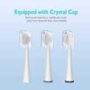Replacement Brush Heads for Waterpik Sonic Fusion 2.0 - Flossing Toothbrush Head for Water pik with Color-Coded Rings & Hygienic Caps - 3 Pack White Soft Bristles - Compact Size