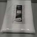 Creative Scents Fabric White Shower Curtain for Bathroom - 72 x 84 Spa, Hotel Luxury Matt Waffle Weave Square Design, Water Repellent, 230 GSM Weighty Cloth, for Decorative Bathroom Curtains