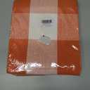 KOZYFLY Buffalo Plaid Rug 27.5x43 Inches Orange and White Checke Rug Halloween Fall Door Mat Cotton Washable Area Rugs Door Mat Outdoor Entrance for Front Porch Entryway Fall Farmhouse