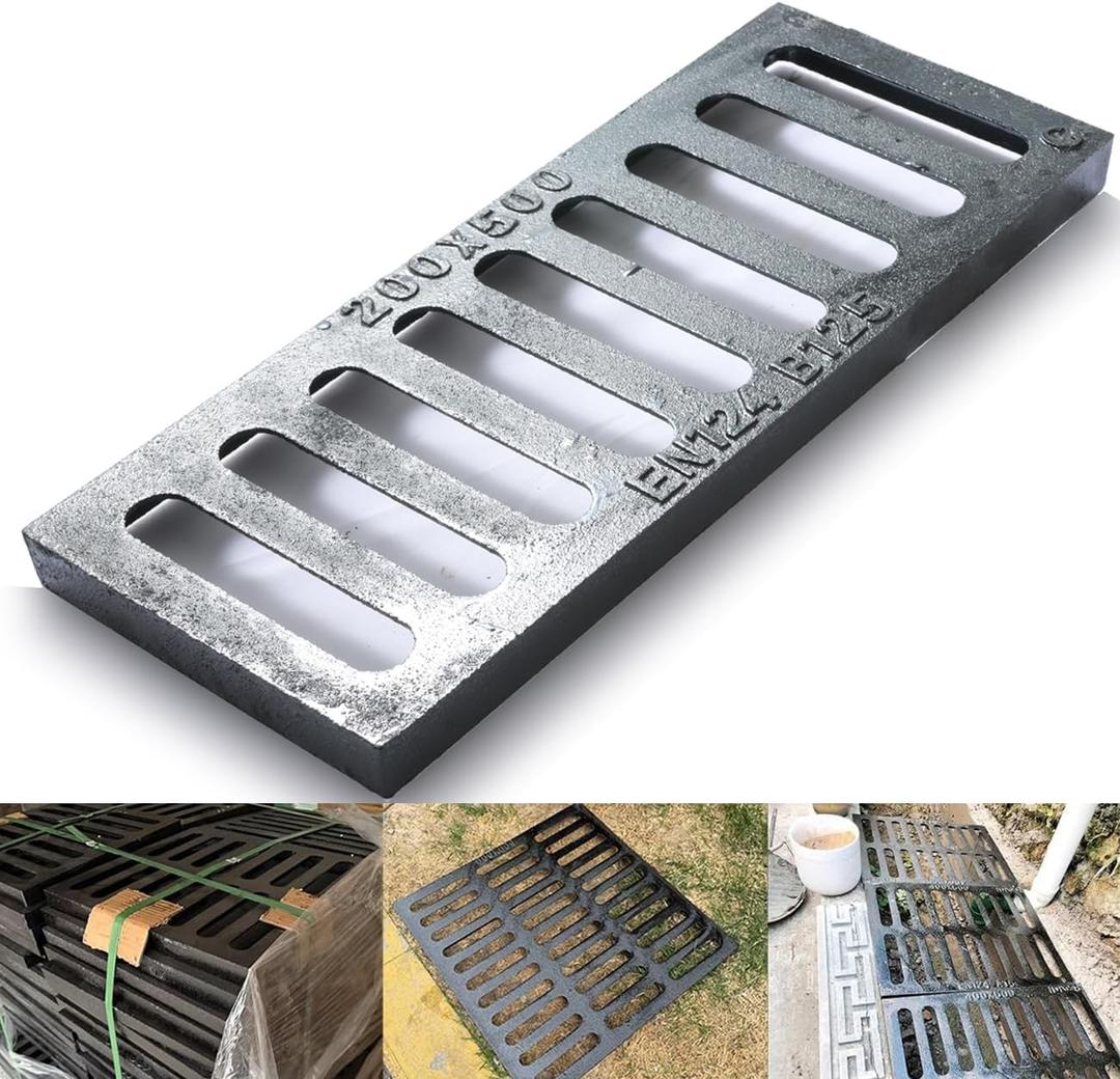 8 * 20 in Cast Iron Drain Grate, B125 Class Outdoor Drain Cover