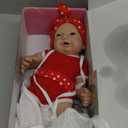 IVITA 14 inch Full Body Silicone Baby Dolls That Look Real, Not Vinyl Dolls, Soft Realistic Newborn Silicone Baby Dolls Gifts for Kids,Birthday Gifts - Girl