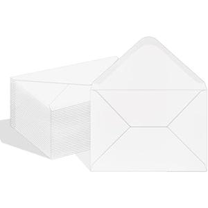 A7 Envelopes 200 Pack White Envelopes 5x7 V Flap, Suitable for 5x7 Photos, Cards, Weddings, Invitations, Announcements, Baby Gifts 5.25 "x 7.25" (White) (200)