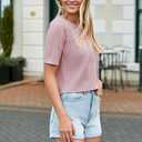 Newshows Womens Cropped Cardigan Sweaters 2025 Summer Lightweight Short Sleeve Bolero Shrug Hollow Out Button Down Tops (Purple, XL)