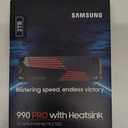 SAMSUNG 990 PRO w/ Heatsink SSD 2TB, PCIe Gen4 M.2 2280 Internal Solid State Hard Drive, Seq. Read Speeds Up To 7,450MB/s for High End Computing, Workstations, Compatible w/ PlayStation 5, MZ-V9P2T0CW