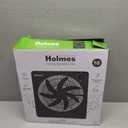 HOLMES 10" Personal Fan, Rechargeable Battery, 3 Speed Settings, Lightweight and Portable, USB Cable, Carrying Handle, Home and Office, Black Finish
