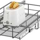 ALINE FURNITURE Pull Out Shelves - 14" W x 22" D Soft Close Pull Out Cabinet Organizer 1 Tier - Slide Out Drawers with Shelf Liner, Heavy Duty Steel Wire Baskets for Kitchen Cabinets, Pantry, Bathroom