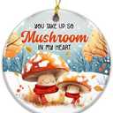 Couple Ornament 2025, Friendship Ornament 2025, You Take Up So Mushroom in My Heart – Funny Holiday Pun Gift, Romantic Christmas Tree Decoration for Couples, Friends & Family