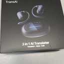 AI Translation Earbuds Real Time 157 Languages Translator Ear Buds Interpreter Earphones, Open-Ear Comfort Support Playing Music Phone Calls, Audifonos Traductores Ingls Espaol for Travel Business