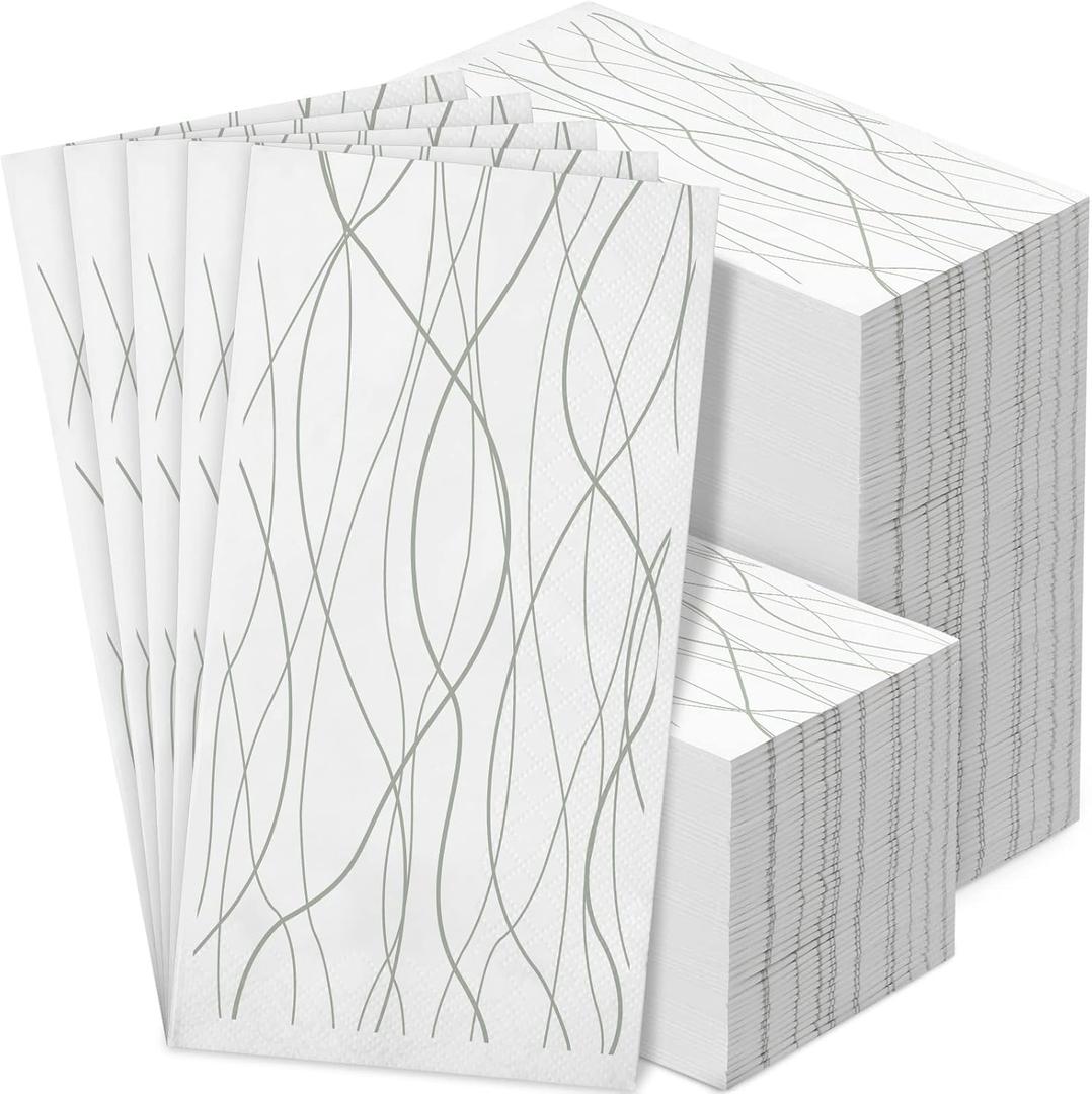 Spiareal Guest Bathroom Paper Hand Towel Disposable Towels Paper Napkins for Guest Disposable Hand Towels Decorative Napkins for Kitchen Parties Wedding(100 Count)