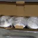 Zopeal 6 Pack Original Canisters Sets for Kitchen 50oz Stainless Steel Kitchen Canisters with Transparent Windows Flour Sugar Container Metal Jar Countertop Set for Coffee Tea Decorative