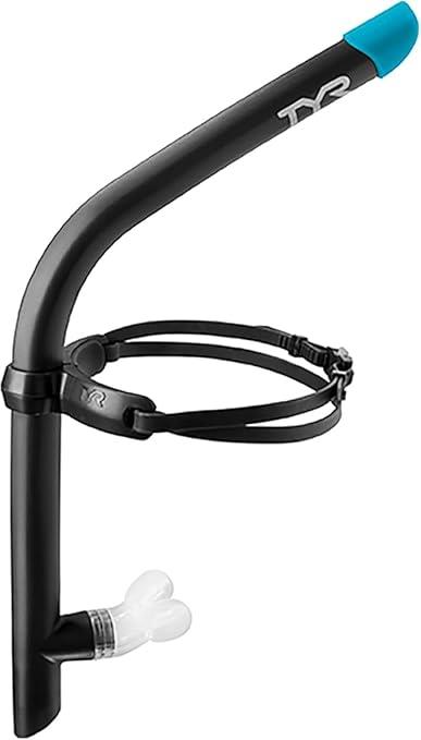 TYR Ultralite Elite Swim Snorkel - Adult Snorkeling Gear for Swimming Training - Ultra-Lightweight and Comfortable for Body Alignment Exercises