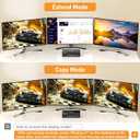 KVM Switch 3 Monitors 3 Computers 8K@60Hz/4K@120Hz, HDMI DP KVM Switches for 3 PC Sharing Triple Monitor and Keyboard Mouse with Power Adapter, Wired Extend Controller and USB3.0 Cables
