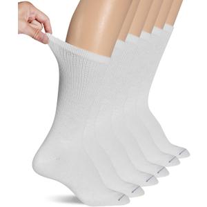 Dr. Scholl's Diabetes & Circulator Socks - 6 Pair Packs - Non-binding Moisture Management, Size 8-12