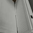Room Divider, 5.6FT Folding Room Divider Panel, 4 Panel Pegboard Display Wood Partition Wall Divider for Room Separation& Craft Shows, White