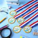30 Pcs Gold Medal for Award Bulk Winner Award Medal with Neck Ribbon Trophy Prize for Student Kid Education Competition Event Winner