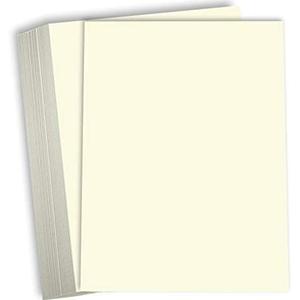 Hamilco Cream Colored Cardstock Thick Paper - 8 1/2 x 11" Heavy Weight 100 lb Cover Card Stock for Printer - 50 Pack