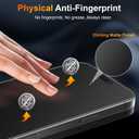 3 Pack for iPhone 17 / iPhone 16 Pro 6.3 inch Matte Glass Screen Protector, Auto Alignment Quick Fit Easy Installation, Anti Glare Anti Fingerprint Tempered Glass, Smooth Touch, Case Friendly