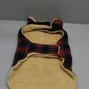 Winter Coat for Small and Medium Dogs, Puppy Plaid Jacket, Cotton Coat for Cold Weather, Windproof Warm Dog Garments, Pet Thickened Outfits Indoor Outdoor, Red L