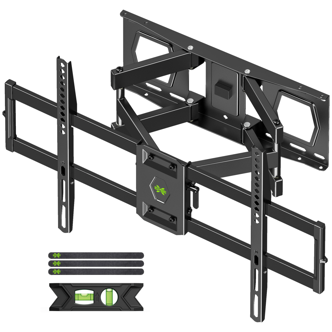 USX MOUNT Full Motion TV Mount for 37-86 Inch Flat Screen TVs up to 120 lbs, Swivel TV Wall Mount Bracket Dual Articulating Arms, Tool-Free Tilt Max Vesa 600x400mm, for 8-16 in Wood Studs (Full Motion 37-86) 
XML028-K